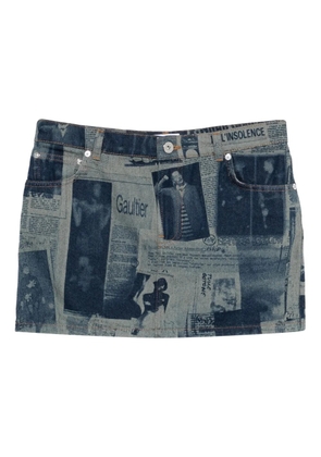 Jean Paul Gaultier belt-loop mini skirt - Blue