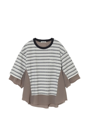 Undercover stripe-details T-shirt - Neutrals