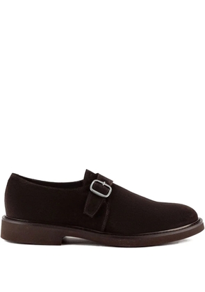 Doucal's buckle-detail suede loafers - Brown