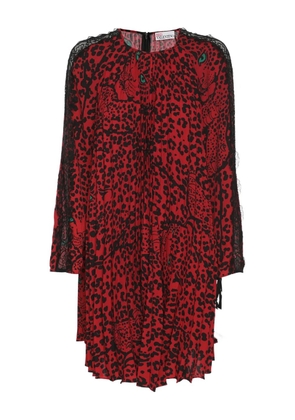 Valentino Pre-Owned animal print lace dress - Red