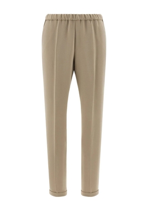 Alberto Biani elasticated pleat trousers - Neutrals