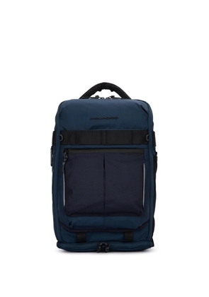 PIQUADRO logo-lettering backpack - Blue