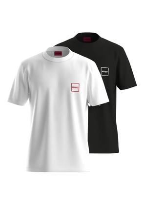 HUGO square-logo crew-neck T-shirt - Black