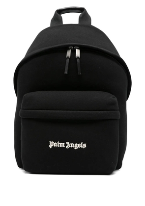 Palm Angels logo-embroidered backpack - Black