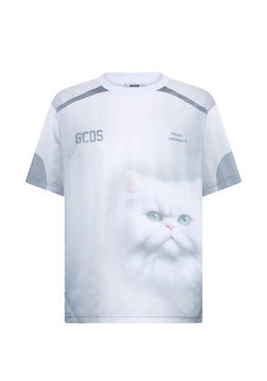GCDS cat-print T-shirt - White