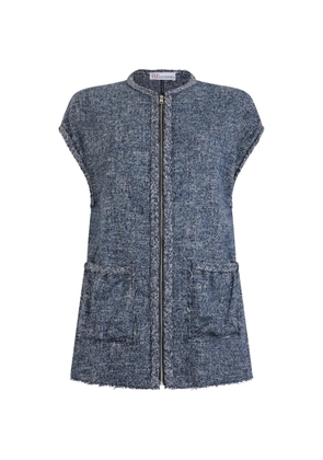 Valentino Garavani zip braided vest - Blue