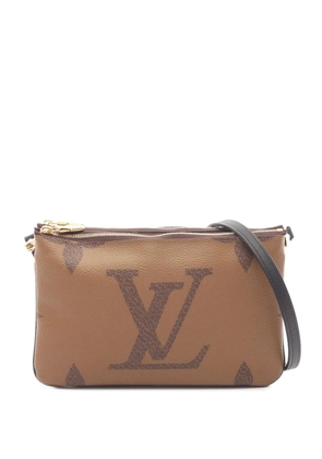 Louis Vuitton Pre-Owned 2020 Monogram Giant Reverse Double Zip Pochette crossbody bag - Brown