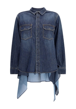 sacai patch-pocket shirt - Blue
