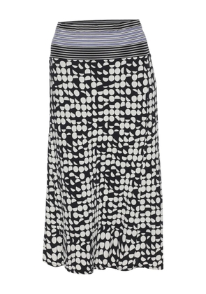 ELENA MIRO` printed midi skirt - Black