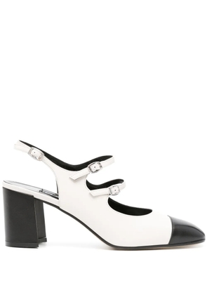 Carel Paris Peche 60mm leather pumps - White