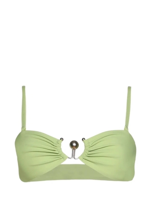 Christopher Esber ruched bikini top - Green