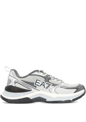 Ea7 Emporio Armani Predator metallic-panel low-top sneakers - Grey
