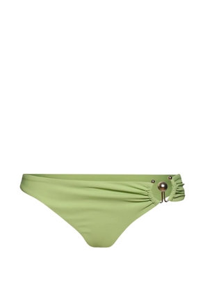 Christopher Esber ruched-detail bikini bottom - Green