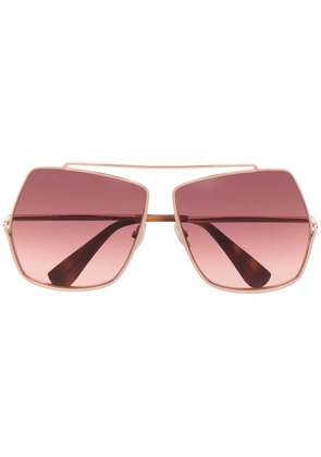 Max Mara Eyewear oversized geometric-frame pilot sunglasses - Gold