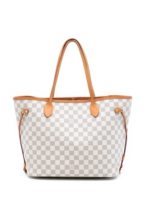 Louis Vuitton Pre-Owned 2018 Damier Azur Neverfull MM tote bag - White