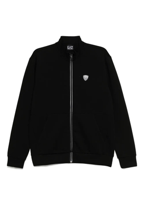 Ea7 Emporio Armani zip-up sweat jacket - Black