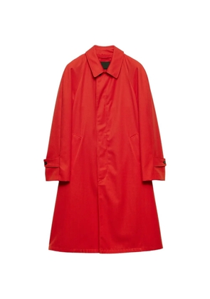 Prada technical gabardine coat - Red