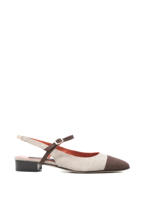 Carel Paris Oceano cap-toe flat pumps - Neutrals