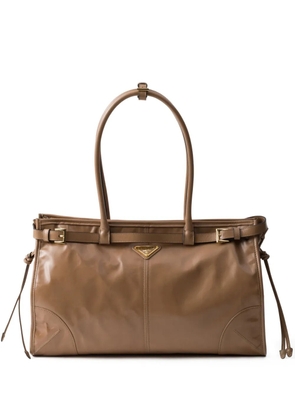 Prada large Bonnie tote bag - Brown
