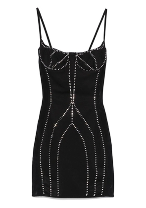 The Attico spaghetti-strap mini dress - Black