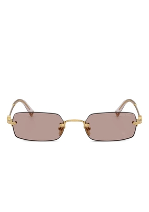Miu Miu Eyewear rectangle-frame sunglasses - Gold