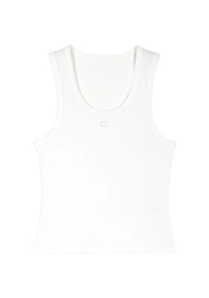 Maje ribbed tank top - White