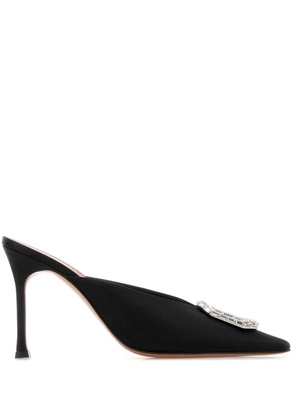 Amina Muaddi 90mm Camelia mules - Black