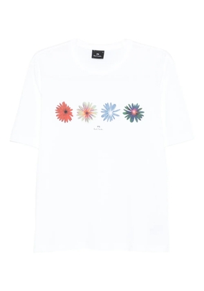 PS Paul Smith floral-print cotton T-shirt - White