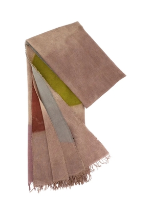 Exquisite J geometric-graffic fringed scarf - Neutrals