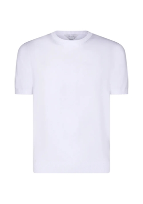 Malo short-sleeve knitted T-shirt - White