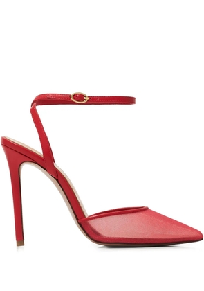 Andrea Wazen 105mm Denver ankle-strap pumps - Red