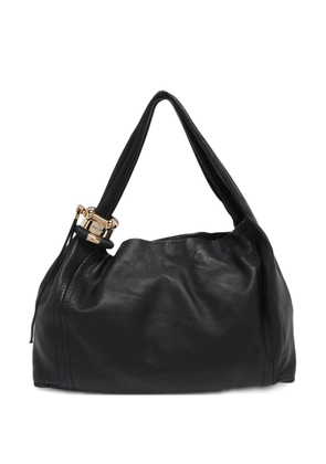 Jimmy Choo Pre-Owned XL Saba leather hobo shouder bag - Black