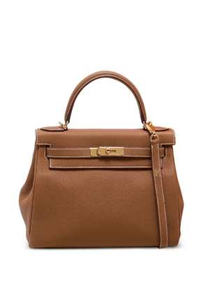 Hermès Pre-Owned leather Kelly Retourne tote bag - Brown