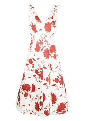 Emilia Wickstead Petrova floral-print midi dress - Neutrals
