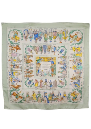 Hermès Pre-Owned 1990-2010 Costumes Civils Actuels Silk Scarf 90 scarves - White