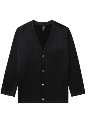 Needles logo-embroidered buttoned cardigan - Black