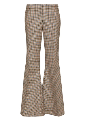 Stella McCartney houndstooth-pattern flared trousers - Neutrals