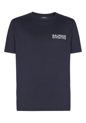 Balmain logo-print T-shirt - Blue