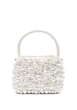 Cult Gaia Solene pearl-embellished top handle bag - White