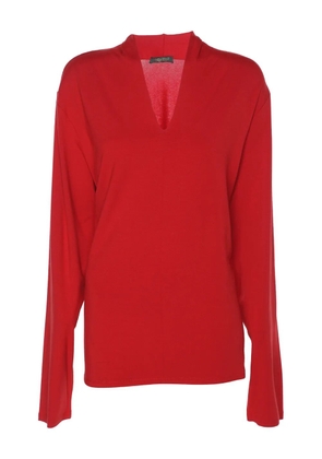 Marina Rinaldi V-neck sweater - Red