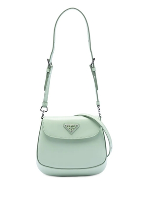 Prada Pre-Owned 2021-2025 Mini Brushed Leather Cleo Flap crossbody bag - Green