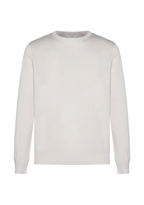 Malo ribbed crewneck sweater - White