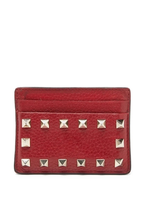 Valentino Garavani Pre-Owned Rockstud leather cardholder - Red