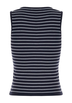 We11done striped sleeveless top - Blue