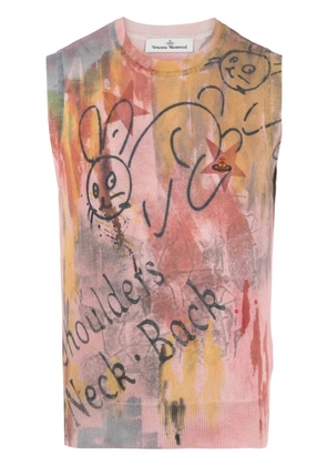 Vivienne Westwood graphic-print cotton tank top - Pink