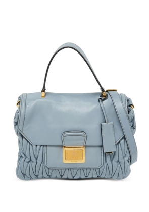 Miu Miu Pre-Owned Matelassé cross body bag - Blue