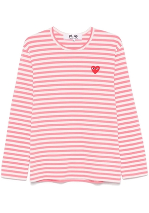 Comme Des Garçons Play striped T-shirt - Pink