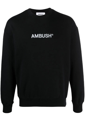 AMBUSH logo-embroidered cotton sweatshirt - Black