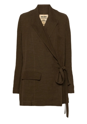 Uma Wang khloe peak-lapels jacket - Brown