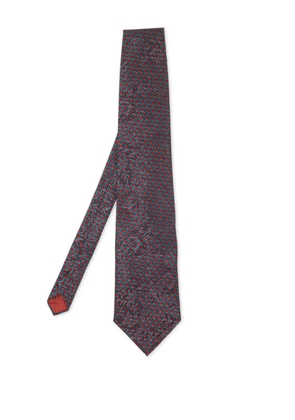 Christian Dior Pre-Owned geometric-print silk tie - Blue